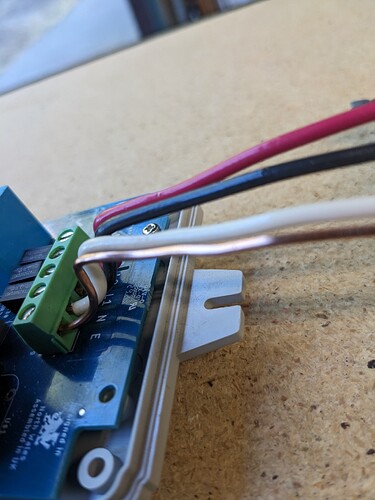 NA wiring emonVs to panel 06 bend wires to minimize stress on connector