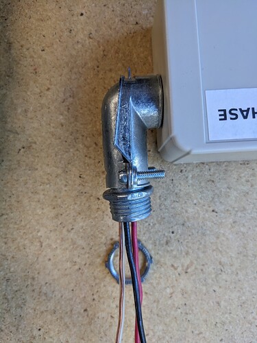 NA wiring emonVs to panel 07 fittings mounted and clamped